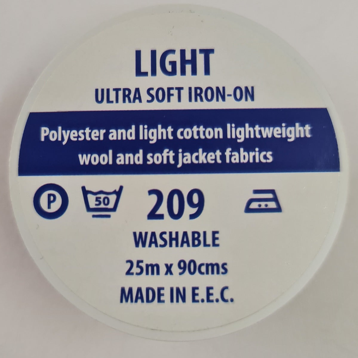 Black Ultrasoft Light Iron on Easy Fuse, 209