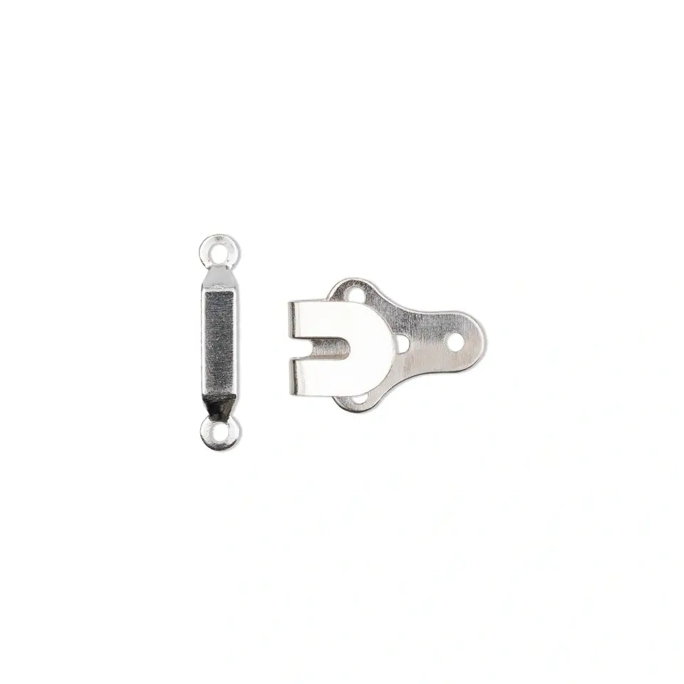 Hooks and bars for trousers and skirts, silver-coloured