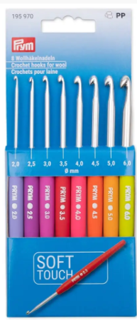 Prym Crochet Hooks assorted soft handles