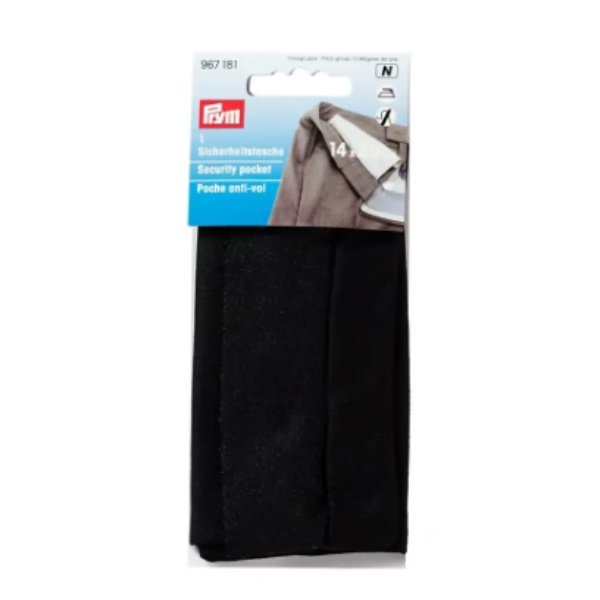 Prym Security pocket with zip fastener, 14 x 20cm