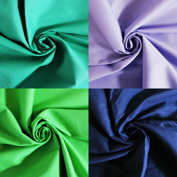 Cotton Poplin, plain colours. 112cm