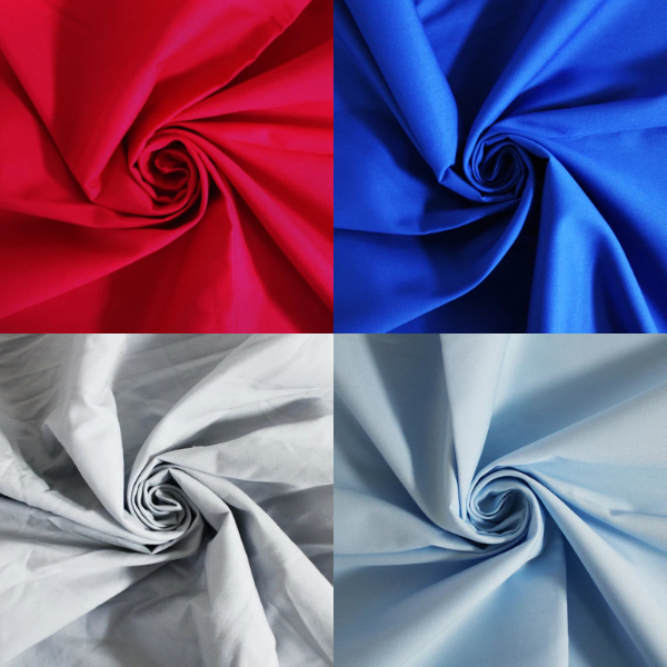 Cotton Poplin, plain colours. 112cm