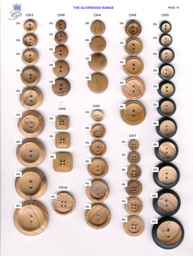 Olivewood buttons